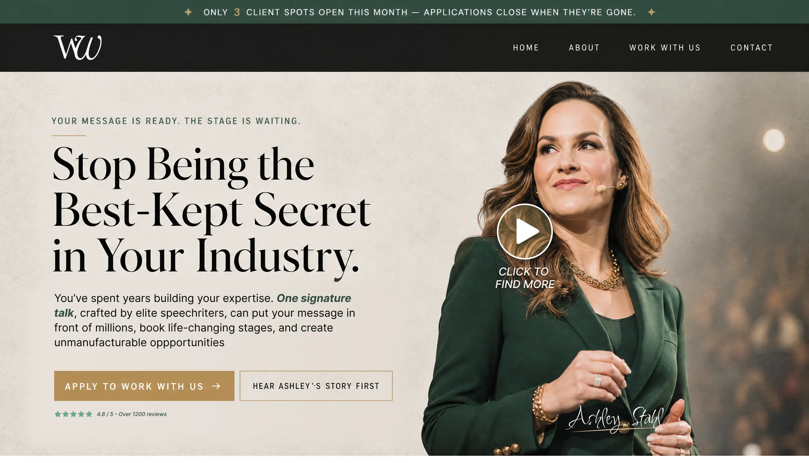 Ashley Stahl — concept redesign