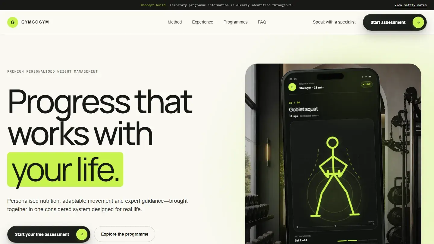 GYMGOGYM — weight programme