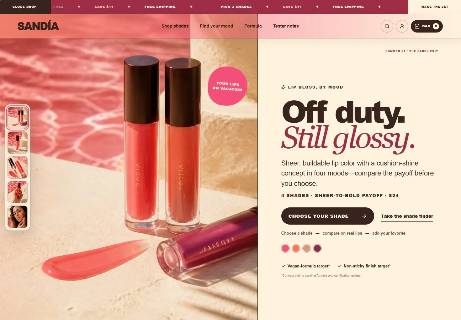 beauty brand — ecommerce storefront template preview